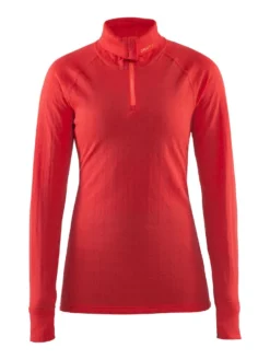 Skipully Craft Nordic Wool Zip Neck Women Pink