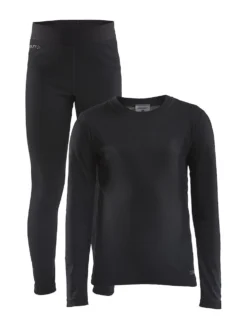 Baselayerset Craft Junior Core Warm Black