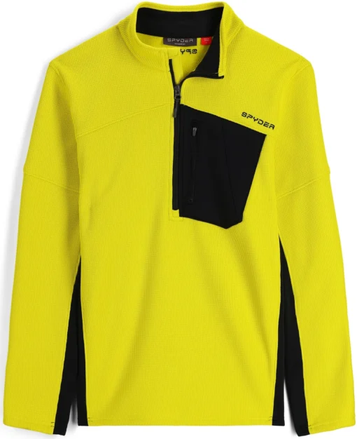 Skipully Spyder Men Bandit Hybrid Half Zip Citron Black