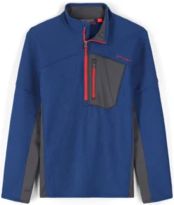 Skipully Spyder Men Bandit Hybrid Half Zip Abyss Volcano