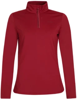 Skipully Protest Women Fabriz 1/4 Zip Top Red Winebordeaux