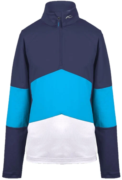 Skipully KJUS Girls Julie Midlayer Half-Zip Atlanta Blue/Pacific Blue