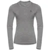 Ondershirt Odlo Women BL Top Crew Neck LS Merino 200 Grey Melange Grey Melange