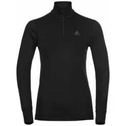 Ondershirt Odlo Women BL Top Turtle Neck LS Half Zip Active W Black