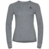 Ondershirt Odlo Women BL Top Crew Neck LS Active Warm Eco Grey Melange -Skimateriaal Winkel 159101 15700 1