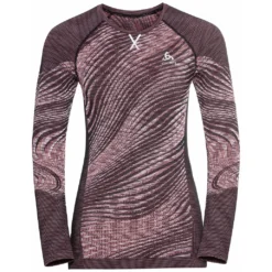 Ondershirt Odlo Women BL Top Crew Neck LS Blackcomb Eco Siesta Space Dye