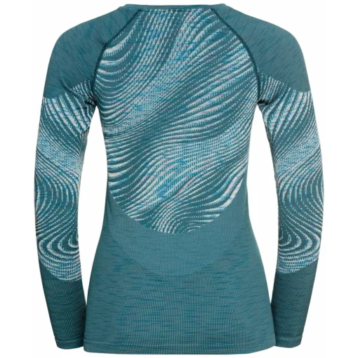 Ondershirt Odlo Women BL Top Crew Neck LS Blackcomb Eco Balsam Space Dye - Afbeelding 2