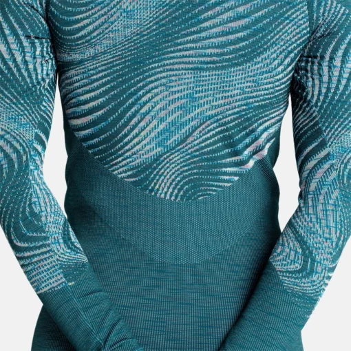 Ondershirt Odlo Women BL Top Crew Neck LS Blackcomb Eco Balsam Space Dye - Afbeelding 6