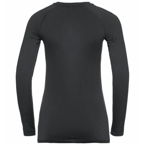 Ondershirt Odlo Women BL Top Crew Neck LS Performance Warm Eco Black New Odlo Graphite Grey - Afbeelding 2