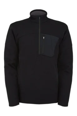 Skipully Spyder Men Bandit Half Zip Black