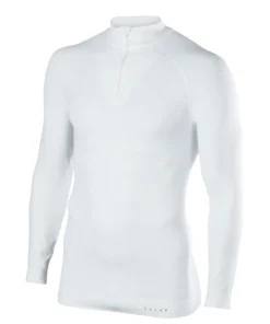 Skipully Falke Men Maximum Warm Zip Shirt White