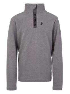 Skipully Protest Boys Perfectym 1/4 Zip Top Dark Grey Melee