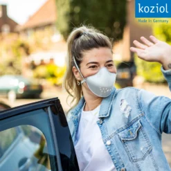 Gezichtsmasker Koziol Cummunity Mask Organic Soft Grey -Skimateriaal Winkel 4 3172 hi community maske grey 5