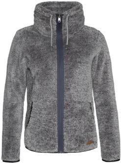 Skipully Protest Women Riri Full Zip Top Dark Grey Melee