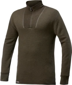 Skipully Woolpower Unisex Zip Turtleneck 200 Pine Green
