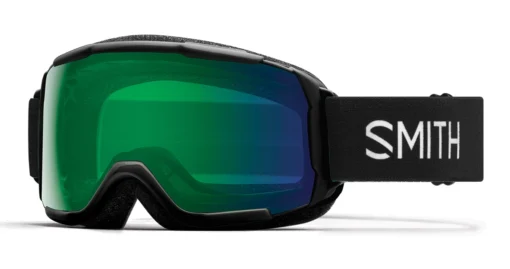 Skibril Smith Grom Junior Black / ChromaPop Everyday Green Mirror
