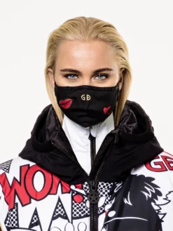 Gezichtsmasker Goldbergh Women Loes Black With Hearts