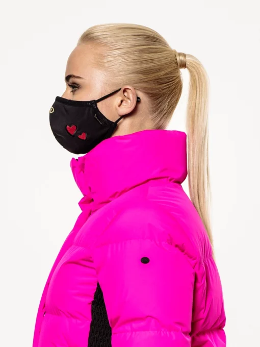 Gezichtsmasker Goldbergh Women Loes Black With Hearts - Afbeelding 4