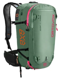 Ski Rugzak Ortovox Ascent 38 S Avabag Green Isar (Airbag Voorbereiding)