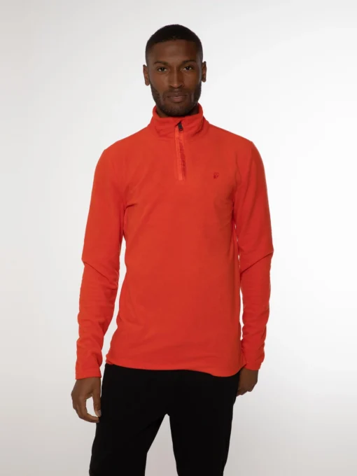 Skipully Protest Men Perfecto 1/4 Zip Top Orange Fire - Afbeelding 5