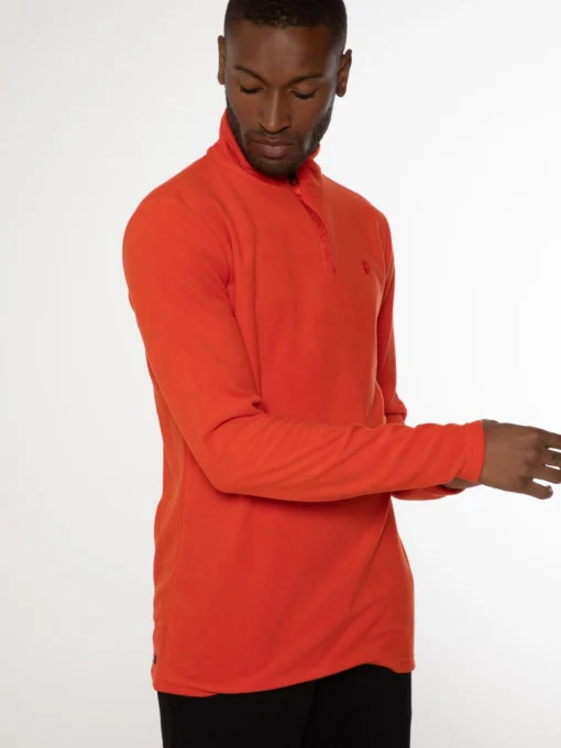 Skipully Protest Men Perfecto 1/4 Zip Top Orange Fire - Afbeelding 7