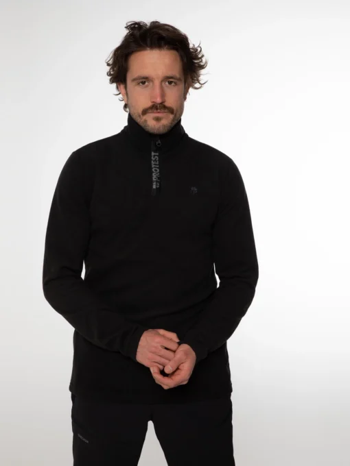 Skipully Protest Men Perfecto 1/4 Zip Top True Black - Afbeelding 5