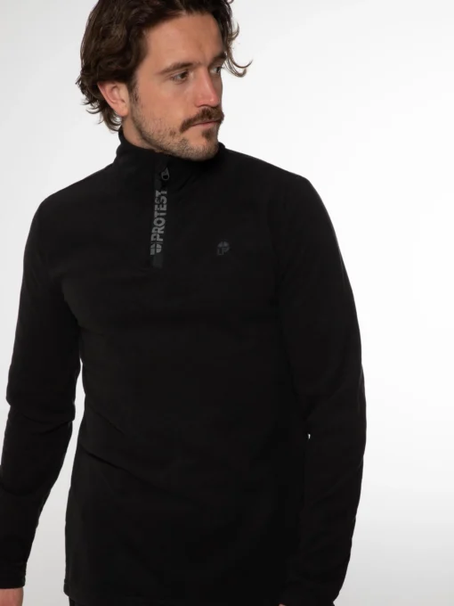 Skipully Protest Men Perfecto 1/4 Zip Top True Black - Afbeelding 7