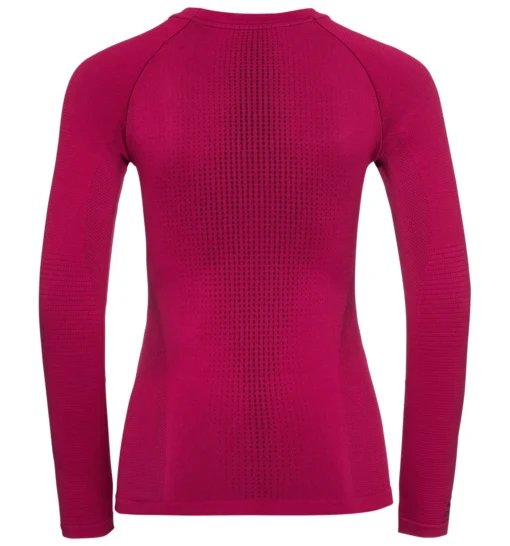 Ondershirt Odlo Women Crew Neck L/S Performance Warm Cerise Decadent Chocolate - Afbeelding 2