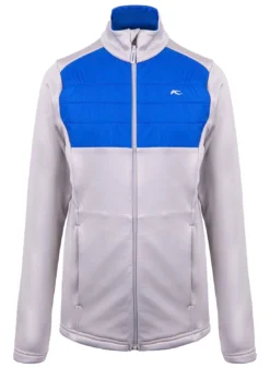 Ski Vest KJUS Boys Andri Midlayer Jacket Alloy/Bright Blue