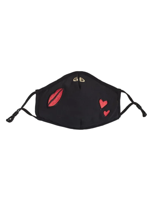 Gezichtsmasker Goldbergh Women Loes Black With Hearts - Afbeelding 2