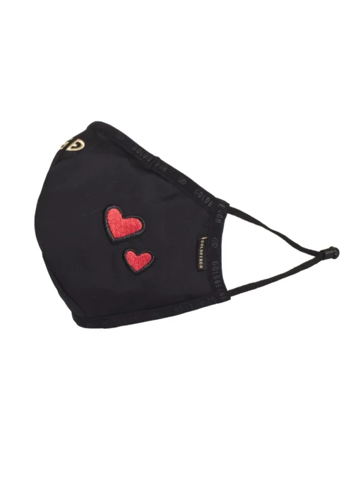 Gezichtsmasker Goldbergh Women Loes Black With Hearts - Afbeelding 3
